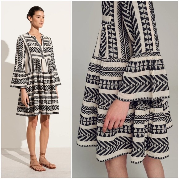 Devotion Twins Ella Black & White Embroidered Tunic Dress Mini M - Picture 2 of 12